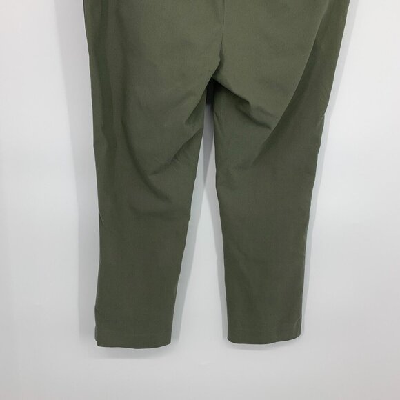 LOFT Pants Green Skinny Crop Zip Pocket Ankle Cotton Blend - Picture 8 of 9